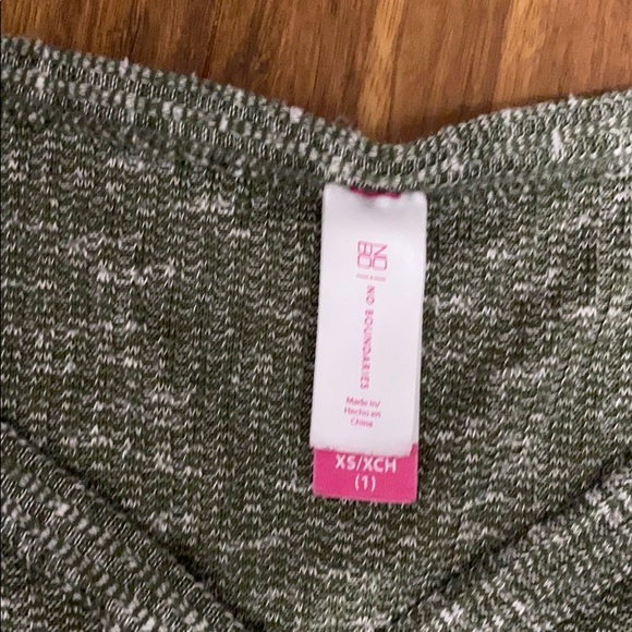 Green knit button down with knot - Picture 2 of 4